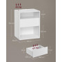Sängbord 2-pack med 2 Fack, Låda, Integrerad Eluttag / Mobilladdare 35 x 45 x 58.3 cm vit