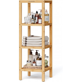 Torn Bambu Hylla 5-våningar För Smala Utrymmen / Badrum 33 x 33 x 9...