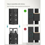 2-pack Förvaringshyllor 875 kg, 90 x 40 x 180 cm Flexibel Layout - Svart
