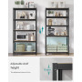 2-pack Förvaringshyllor 875 kg, 90 x 40 x 180 cm Flexibel Layout - Svart
