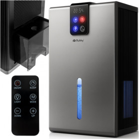 Luftavfuktare 2,2 L silver med hygrometer & hygrostat LED-belysning...