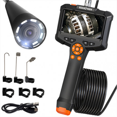 Endoskopkamera trådlös 5 m Full HD IP67 med 8 LED, 4,2" IPS-skärm &...