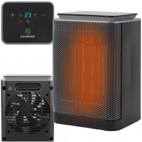 Keramisk värmare KAMINER svart 1500W med LED-display, termostat 10–...