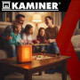 Keramisk värmare KAMINER svart 1500W med LED-display, termostat 10–...