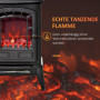 Elektrisk Kamin Svart 39 x 24 x 56,5 cm Med Flammeffekt Och Två Vär...