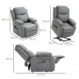 Elektrisk Lyftfåtölj Grå Med Recline Och Fotstöd För Seniorer 76 x ...