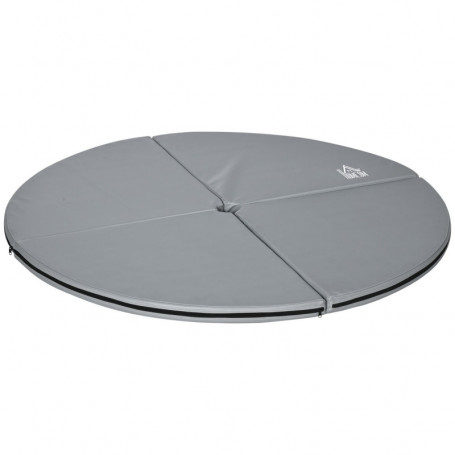 Pole Dance Matta Grå Ø150 x 5 cm Hopfällbar Vattentålig För Träning...