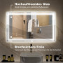 LED Badrumsspegel Med Antibespadsfunktion Och Justerbar Belysning, ...