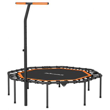 Fitness Trampolin med Justerbart Handtag och Ihopfällbar Design 128...