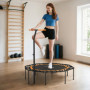 Fitness Trampolin med Justerbart Handtag och Ihopfällbar Design 128...