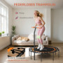 Fitness Trampolin med Justerbart Handtag och Ihopfällbar Design 128...