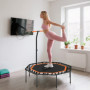 Fitness Trampolin med Justerbart Handtag och Ihopfällbar Design 128...