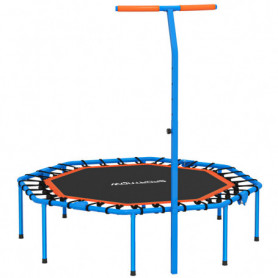 Fitness Trampolin med Justerbart Handtag och Ihopfällbar Design 128...