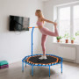 Fitness Trampolin med Justerbart Handtag och Ihopfällbar Design 128...