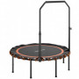 Fitness Trampolin med Justerbart Handtag och Ihopfällbar Design Ora...