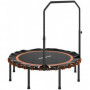 Fitness Trampolin med Justerbart Handtag och Ihopfällbar Design Ora...