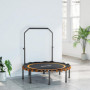 Fitness Trampolin med Justerbart Handtag och Ihopfällbar Design Ora...