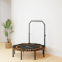 Fitness Trampolin med Justerbart Handtag och Ihopfällbar Design Ora...