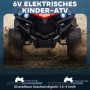 Elektriskt Barnquad Med 6V Motor 1,5–3 km/h Och LED-Ljus – Röd – 70...