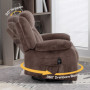 Massagefåtölj i Brun Sammet med Vibration och Värmefunktion 92 x 92...