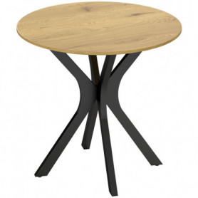 Köksbord - Matbord 2 Personer Rund 78 x 78 x 75 cm Rustik Naturträ ...