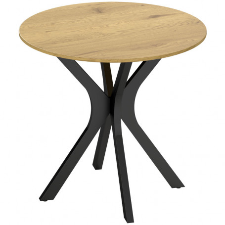 Köksbord - Matbord 2 Personer Rund 78 x 78 x 75 cm Rustik Naturträ ...