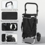 Hopfällbar Shoppingvagn med Kylfack och Justerbart Handtag 45,5 x 3...