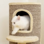Klösträd För Katt Med Dubbla Grottor Och Sisalklädda Sidor Beige Br...
