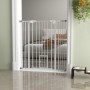Säkerhetsgrind För Husdjur Med Kattlucka Och Dubbellås I Vitt 68 x ...