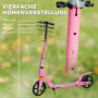 Justerbar Sparkcykel För Barn 94 cm Rosa Med Handbroms