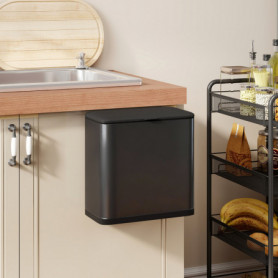 Hängande Kökssoptunna Med Lock i Rostfritt Stål 29,7 x 17,4 x 30 cm...