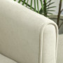 2-Sits Soffa Cremevit 124 x 73 x 92 cm Med Sammetstyg och Högresist...
