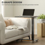 Höj- och Sänkbart Laptop bord med Hjul Svart 65 x 48 x 73–110 cm C-...
