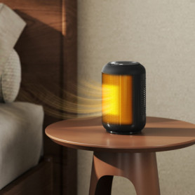 Elektrisk Värmefläkt Med PTC-Teknik Och Timer 14 x 14 x 21,5 cm Svart