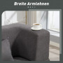 Bäddsoffa Med Breda Armstöd Och Tjock Skumstoppning 203 x 95 x 75 c...