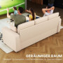 Bäddsoffa Med Förvaring Och Vändbar Chaiselongue Beige 205 x 135 x ...