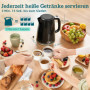 Frukostset Med Vattenkokare Och Brödrost Modern Svart med LED – 1,7 L