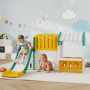 7-i-1 Lekcenter För Barn Med Rutschkana, Klättervägg, Tunnel Och Le...
