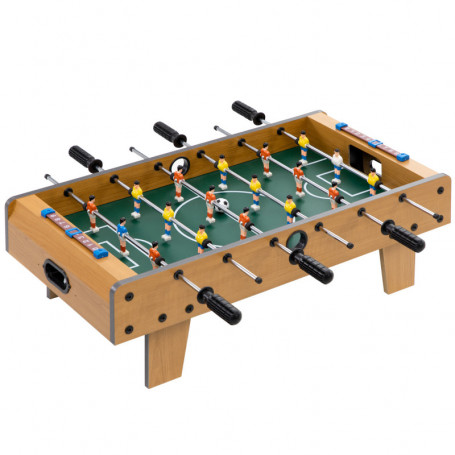 Kompakt Fotbollsspel Spelbord i Trä med 18 Spelare 69 x 36,5 x 22 cm