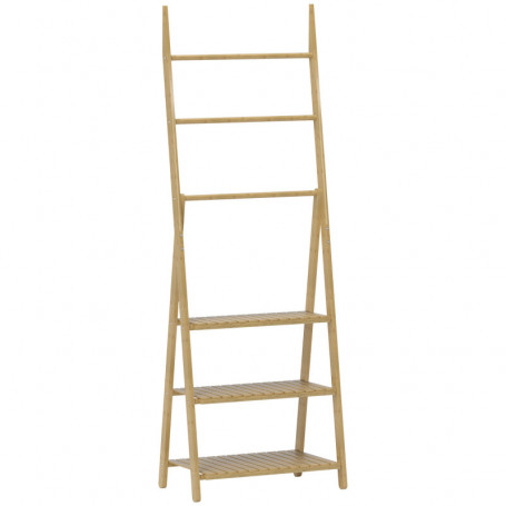 Handdukshängare 3 Stång, 3 Hyllor – A-Formad Design i Bambu 53,5 x ...