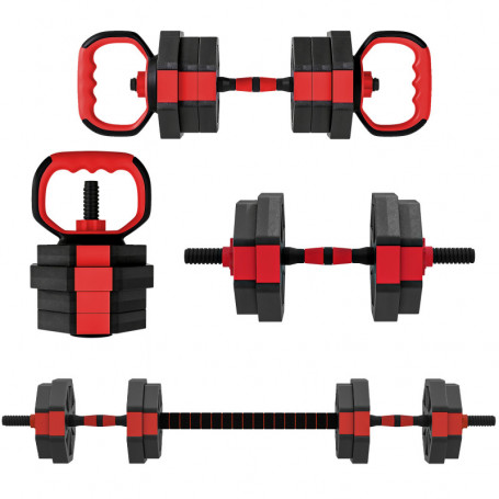 4‑i‑1 Justerbart Hantel Och Kettlebell 15 kg Set Flexi Smart Design