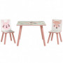Sittgrupp för Barn 1 Bord & 2 Stolar, Rosa - 3–8 år