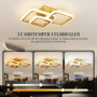 LED Taklampa Med Geometriska Ringar 48 x 46 cm Guld