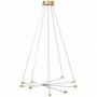 Justerbar LED Pendellampa Med Skulpturalt Design 82 x 82 cm Guld/Vit
