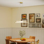 Justerbar LED Pendellampa Med Skulpturalt Design 82 x 82 cm Guld/Vit