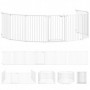 Hundhage Med Grind Vit 8 Paneler x 61 x 3 x 75 cm Med Dörr