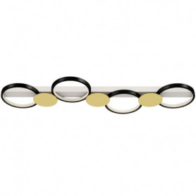 LED Taklampa Med Fjärrkontroll Vit Svart Guld 100 x 31 x 7 cm