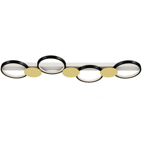 LED Taklampa Med Fjärrkontroll Vit Svart Guld 100 x 31 x 7 cm