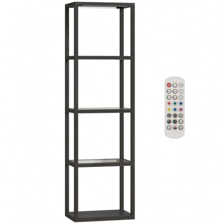 Golvlampa / Bokhylla Med LED Belysning olika färger Och Glas­hyllor...