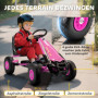 Pedal­ gokart Trampbil Med Justerbart Sätesläge Och Gummi Däck Rosa...